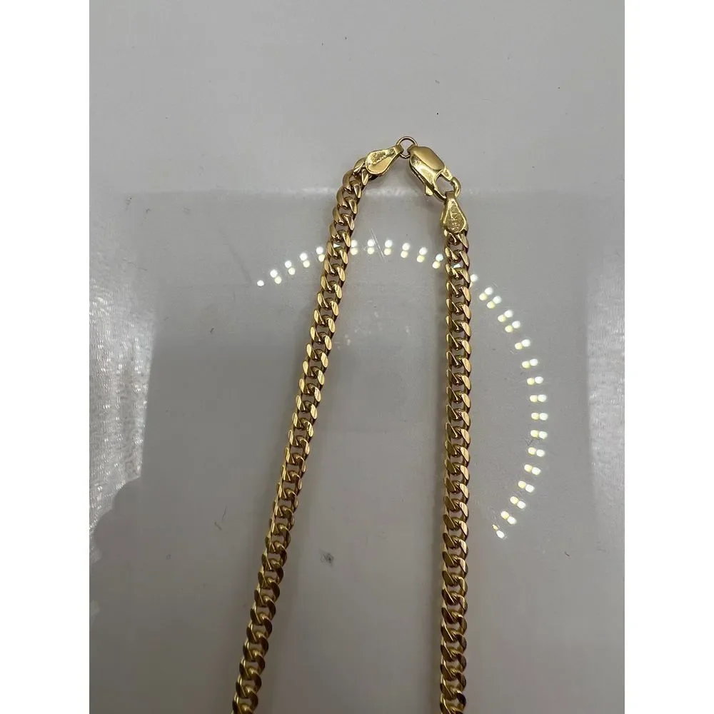 14k Solid Gold Miami Cuban Link 20 inch Chain